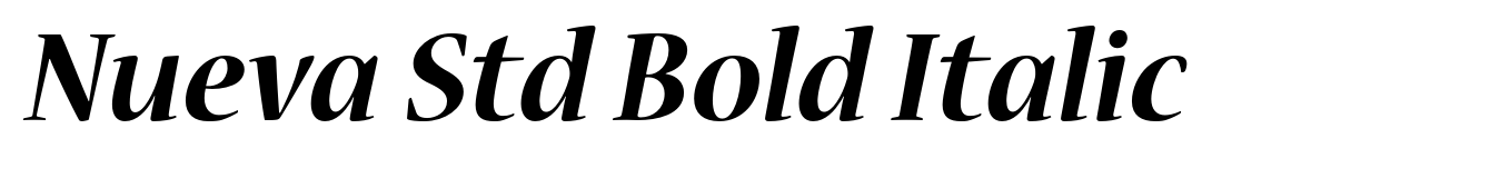 Nueva Std Bold Italic